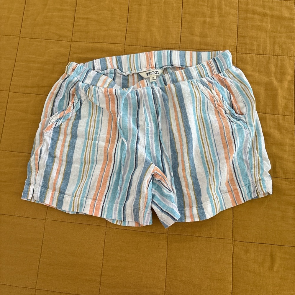 Briggs New York Striped Women's Shorts - Blue, Orange, White